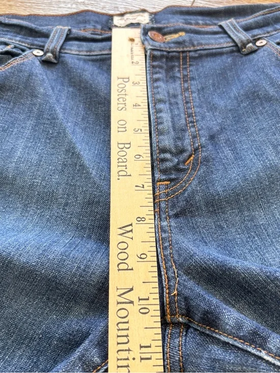 Levi's 515 Womens Capri Cropped Stretch Denim Jeans Size 14 Mid-Rise Medium Wash - Picture 8 of 11